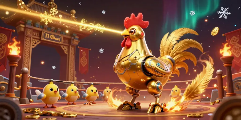 Engage in thrilling experiences with 11bet, featuring captivating 3D characters and golden casino elements.