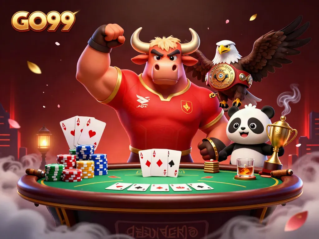 Engage in thrilling gameplay with GO99's vibrant characters and casino elements