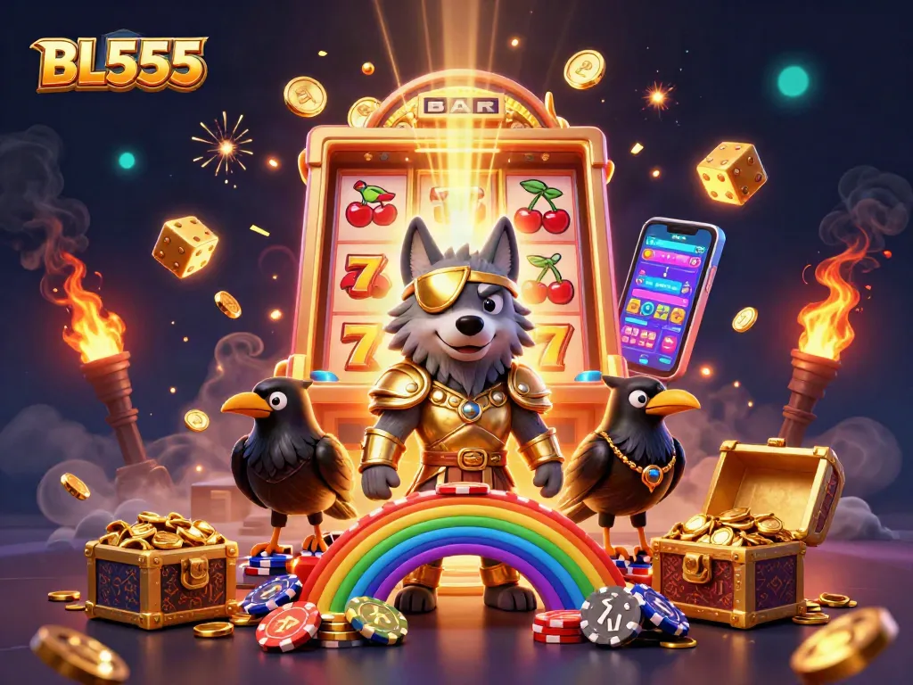Join the action at BL555 casino as Odin and his ravens explore a vibrant world of slots and jackpots.