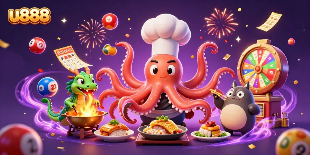 Engage with U888's thrilling online slots as dynamic characters celebrate winning moments.