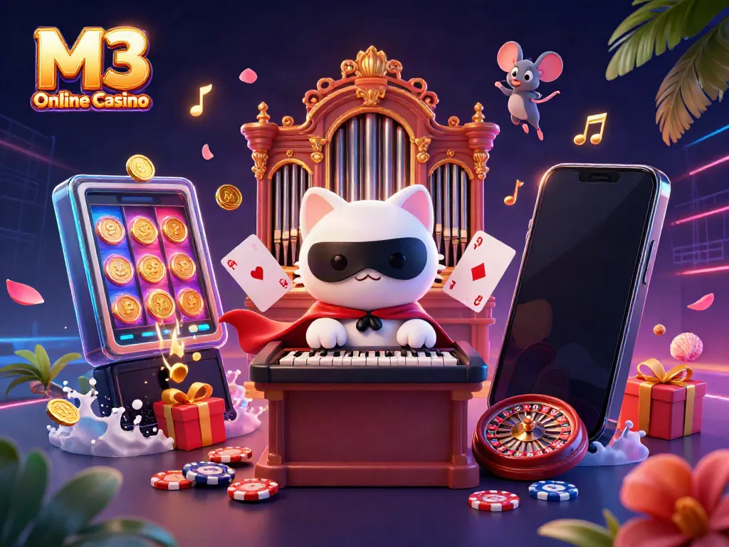 Experience thrilling gameplay at M3 Online Casino with vibrant visuals and dynamic casino elements.