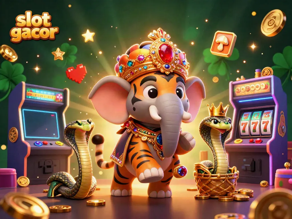 Experience the excitement of winning spins in slot gacor gaming with vibrant characters and a rich casino atmosphere.