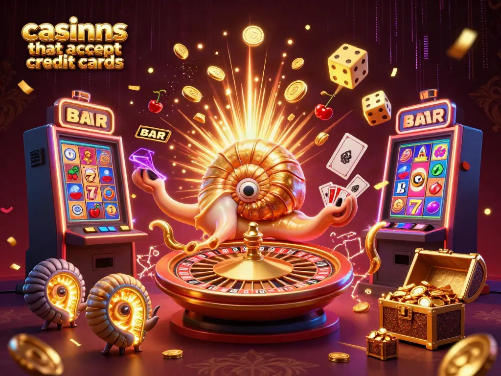 Experience the thrill at casinos that accept credit cards with a dazzling scene of winnings and excitement.