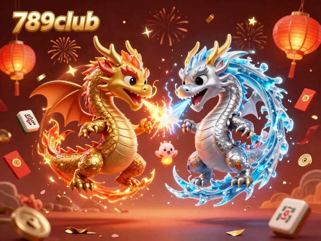 Engage in games at 789club featuring dynamic dragon scenes and festive casino elements.