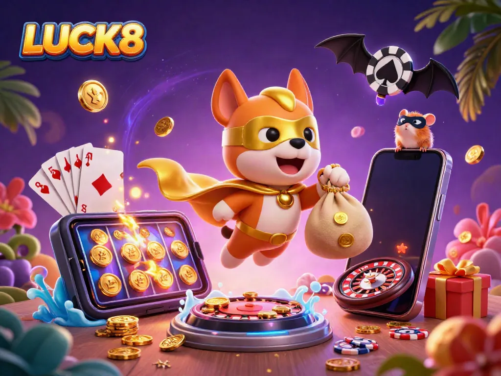 LUCK8 offers dynamic gaming experiences with engaging characters showcasing an array of casino games.