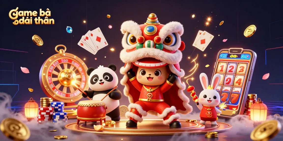 Win big with game bài đổi thưởng in this vibrant 3D casino themed illustration of luck and fun.