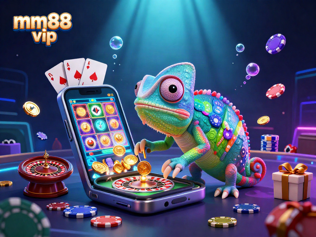 Spin to win with mm88 vip in a vibrant casino scene filled with dynamic games and action.
