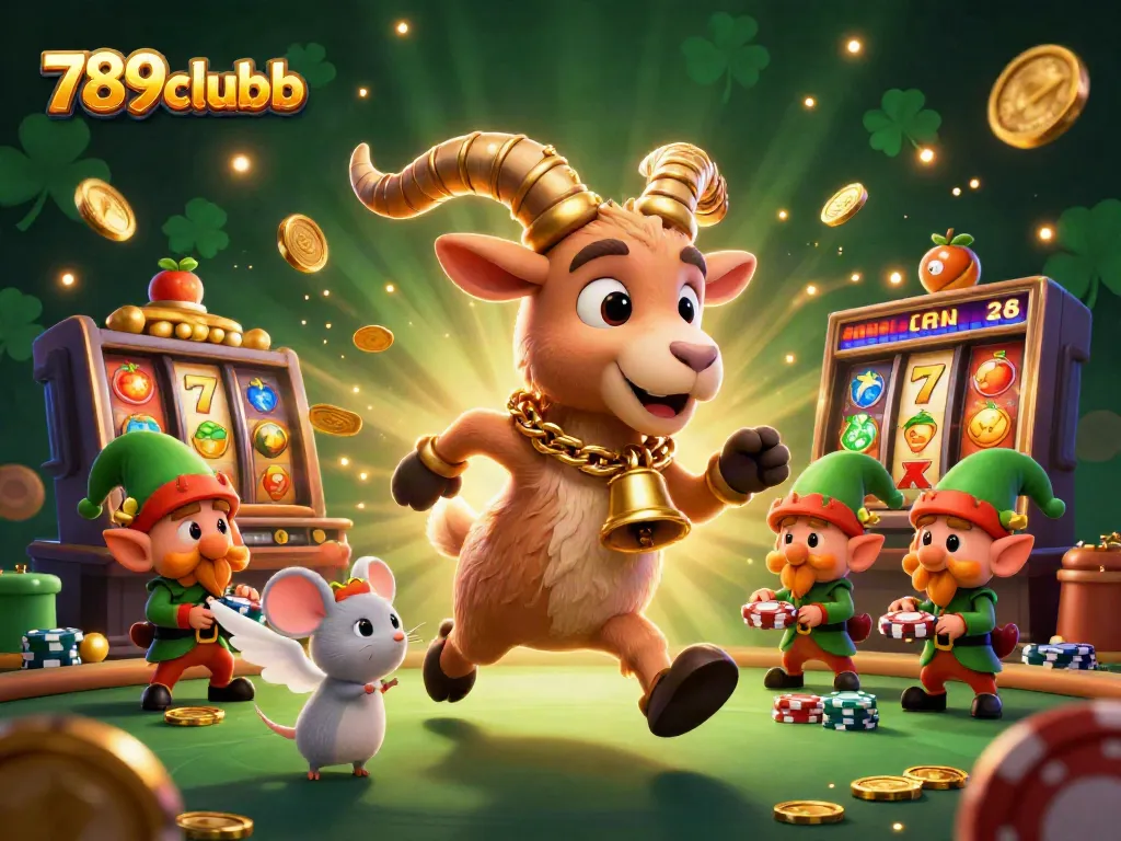 Join the festive fun at 789clubb's holiday casino with Krampus, angel mouse, and mischievous gremlins.